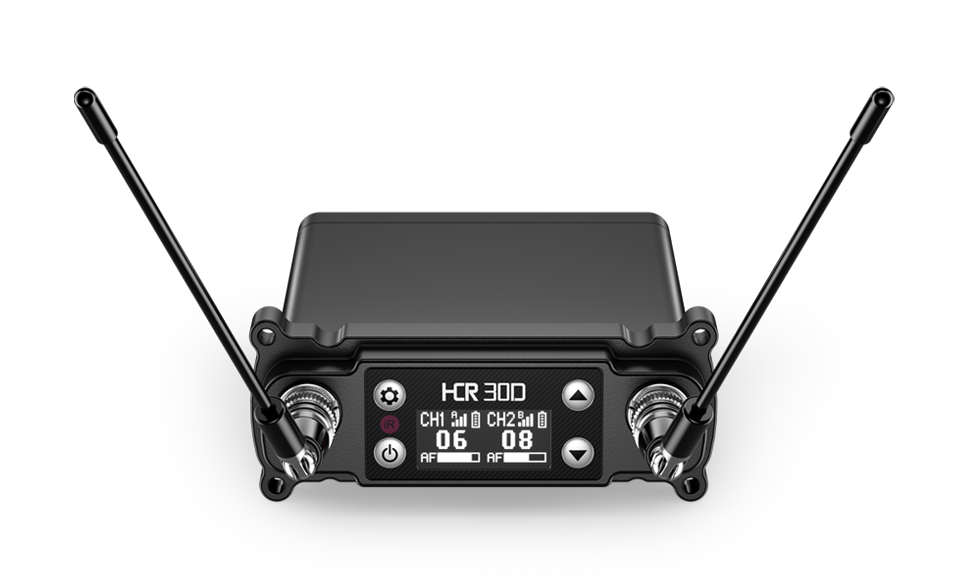 Двухканальный англоязычный беспроводной микрофонный приемник