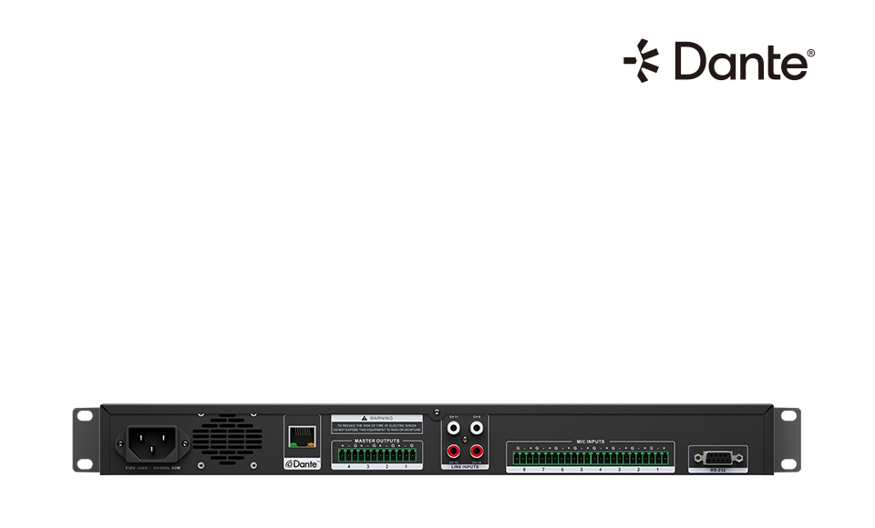 12-канальный цифровой автоматический микшер с интерфейсом Dante