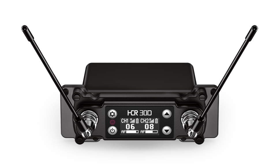 Двухканальный англоязычный беспроводной микрофонный приемник