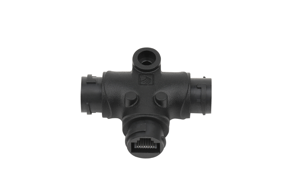 Тройниковый соединитель (черный/белый)