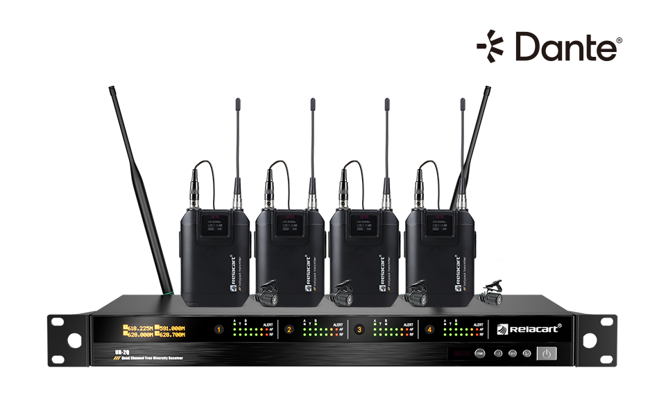 Четырехканальная широкополосная беспроводная микрофонная система True Diversity с частотой 130 МГц