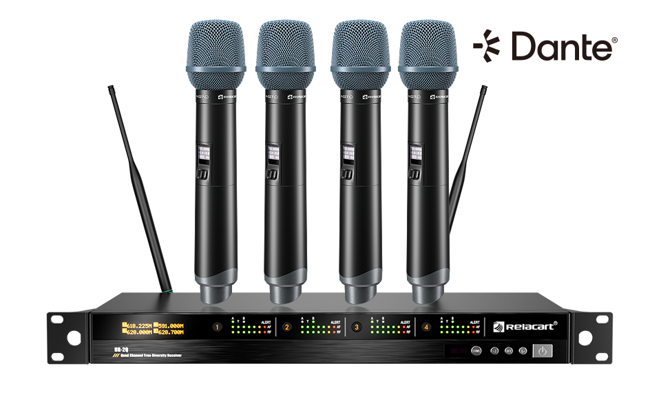 Четырехканальная широкополосная беспроводная микрофонная система True Diversity с частотой 130 МГц