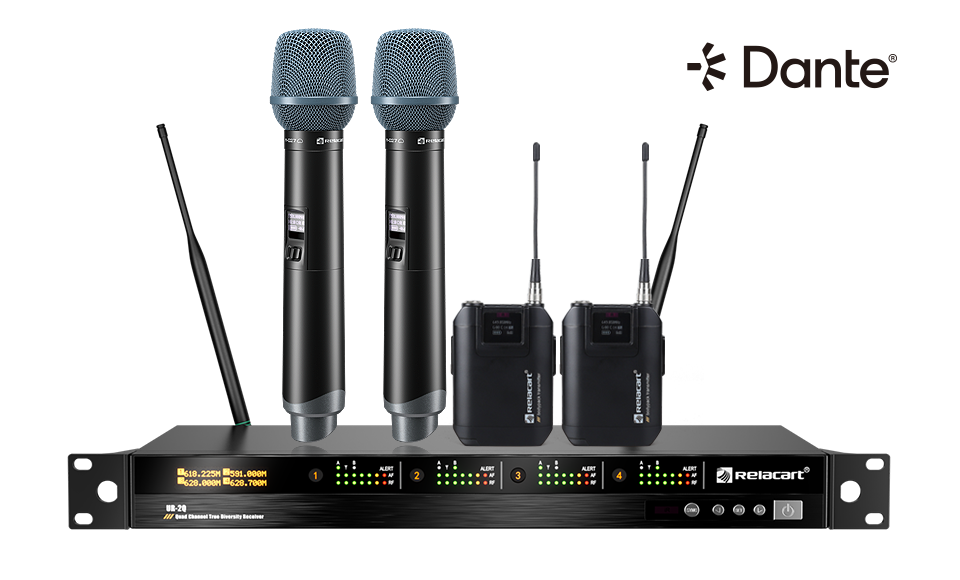 Четырехканальная широкополосная беспроводная микрофонная система True Diversity с частотой 130 МГц